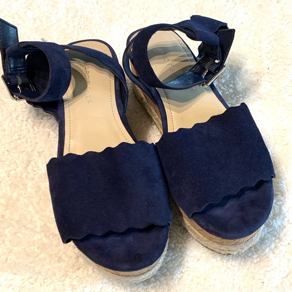 Marc Fisher Suede Espardrilles Platform Sandals